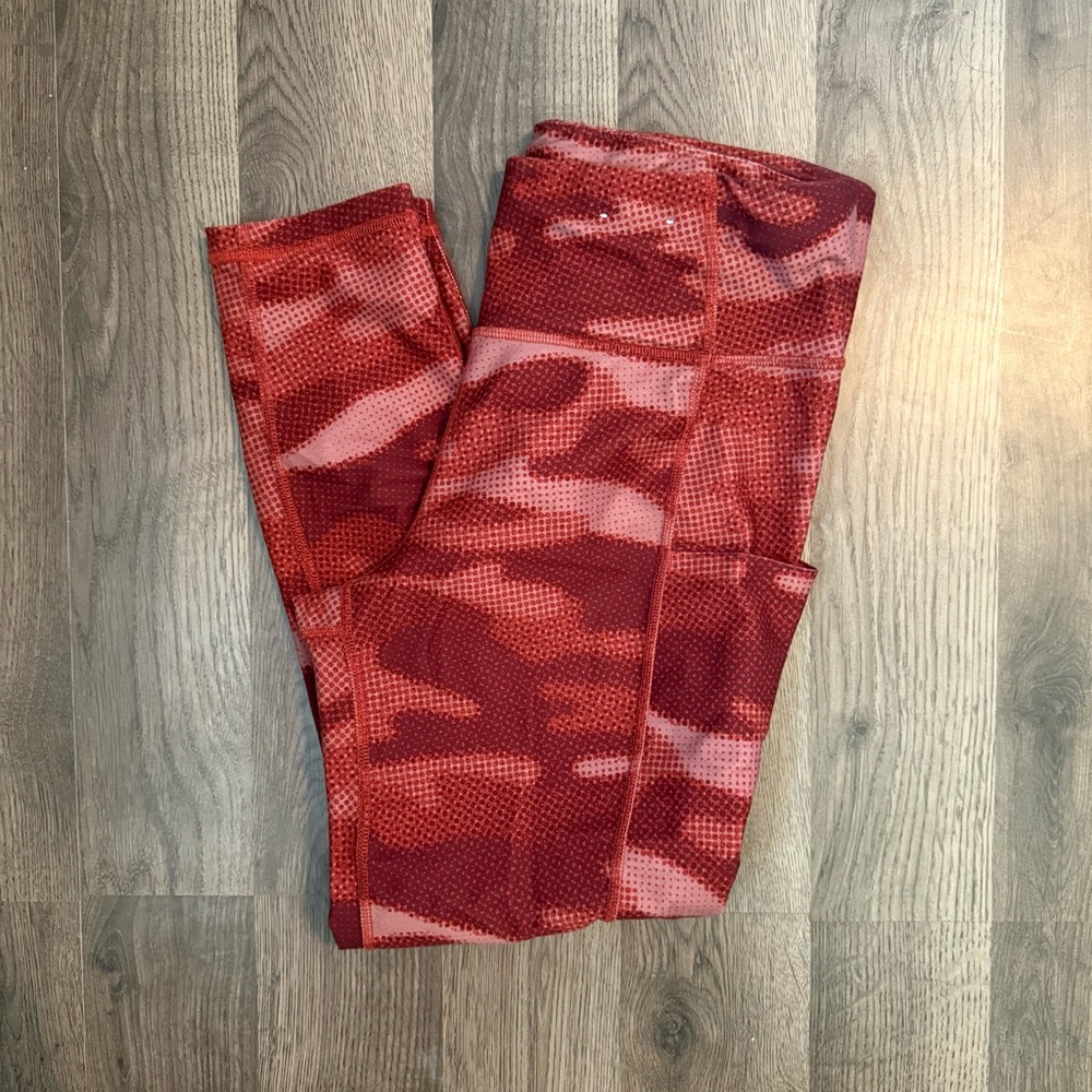 Women’s Red Camouflage Leggings